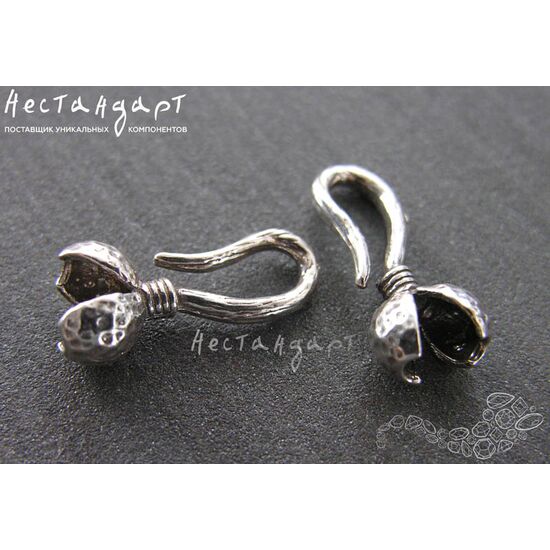 Замок-крючок с концевиком Callot Sterling Silver 23х7 мм, изображение 3