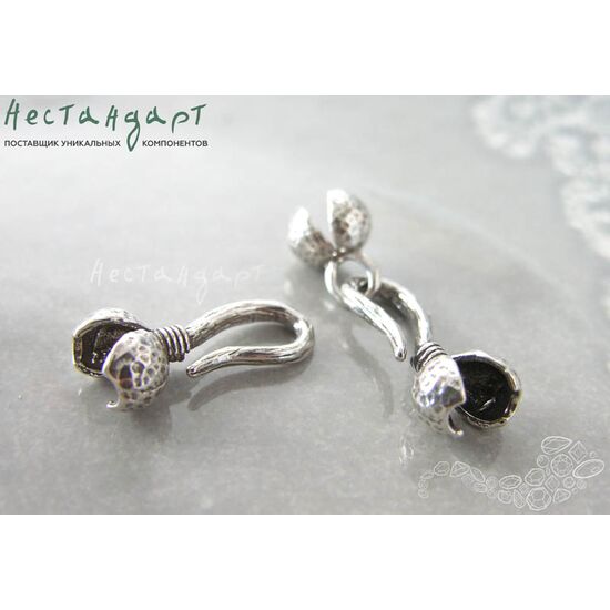 Замок-крючок с концевиком Callot Sterling Silver 23х7 мм, изображение 4