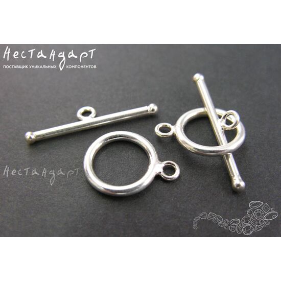 Замок-тогл Artless Sterling Silver 13 мм