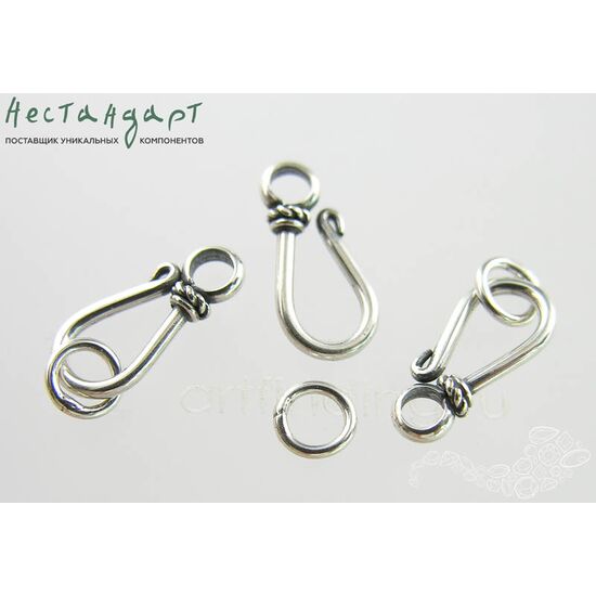 Замок-крючок Hook Sterling Silver 19х7 мм