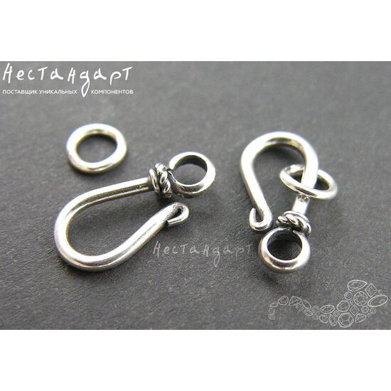 Замок-крючок Hook Sterling Silver 19х7 мм, изображение 3