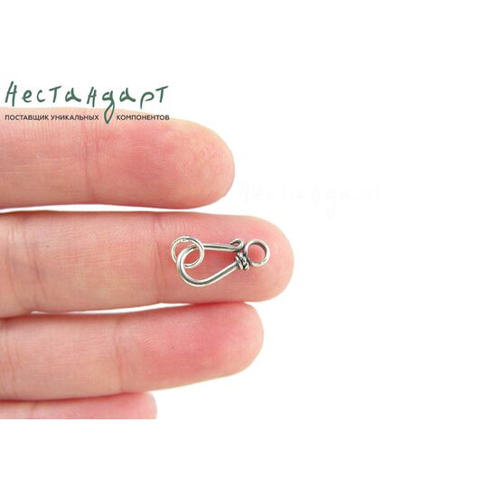 Замок-крючок Hook Sterling Silver 19х7 мм, изображение 4