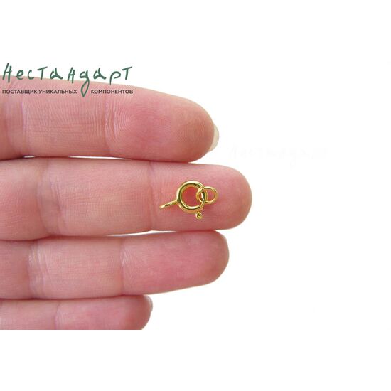 Замок-кольцо Шпрингельный с кольцом Vermeil Sterling Silver 7 мм, изображение 3