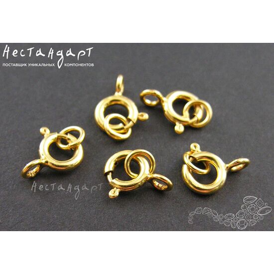 Замок-кольцо Шпрингельный с кольцом Vermeil Sterling Silver 7 мм, изображение 4