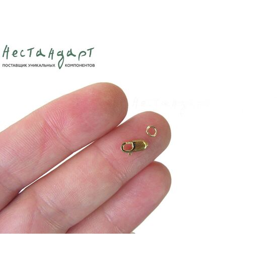 Замок-лобстер с кольцом Gold Filled 8,5 мм, изображение 2