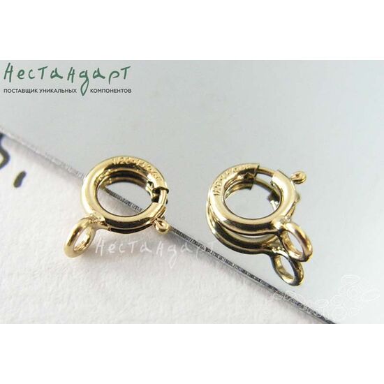 Замок-кольцо Шпрингельный Gold Filled 5 мм, изображение 2