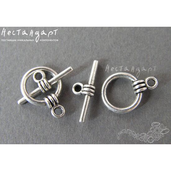 Замок-тогл Hold Silver 15х11 мм, изображение 2