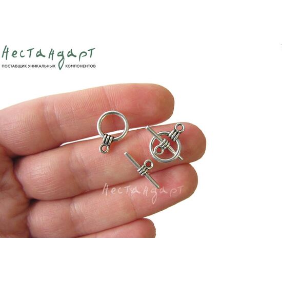 Замок-тогл Hold Silver 15х11 мм, изображение 3