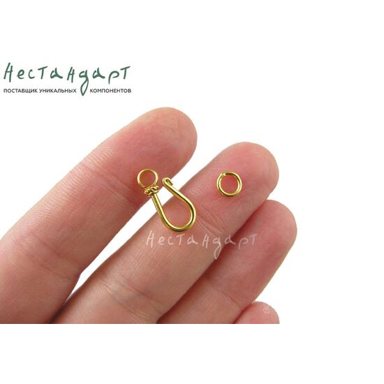 Замок-крючок Hook Vermeil Sterling Silver 15х7 мм, изображение 3