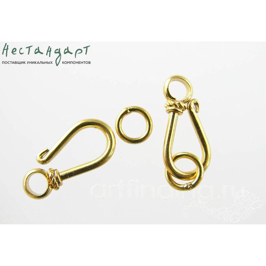 Замок-крючок Hook Vermeil Sterling Silver 15х7 мм, изображение 4