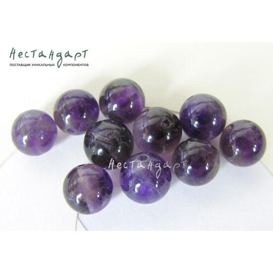 Аметист натуральный гладкий 8 мм (уп. 10 шт.), изображение 3