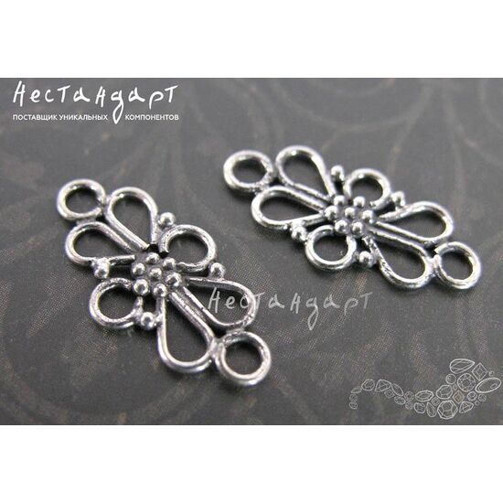 Коннектор Luxurious Sterling Silver 20х9 мм