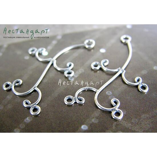 Коннектор Figured Sterling Silver 35x18 мм, изображение 2