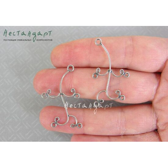 Коннектор Figured Sterling Silver 35x18 мм, изображение 3