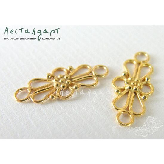 Коннектор Luxurious Vermeil Sterling Silver 20х9 мм, изображение 2