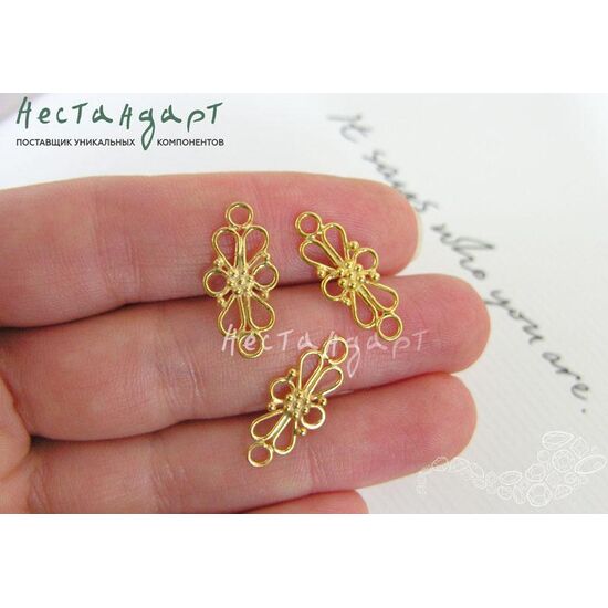 Коннектор Luxurious Vermeil Sterling Silver 20х9 мм, изображение 3