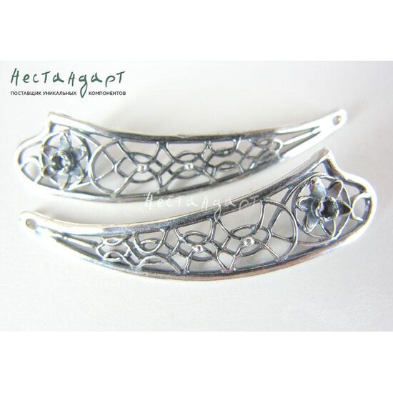 Коннектор Celtic Wings Silver Plated 58х14 мм (левая), изображение 3