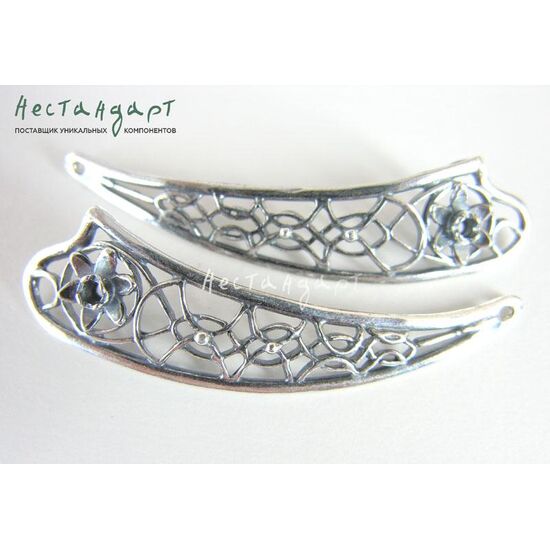 Коннектор Celtic Wings Silver Plated 58х14 мм (правая), изображение 2