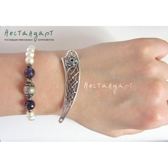 Коннектор Celtic Wings Silver Plated 58х14 мм (правая), изображение 3