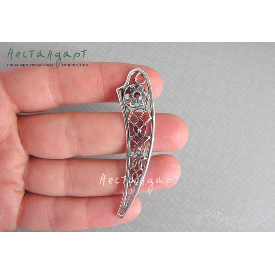 Коннектор Celtic Wings Silver Plated 58х14 мм (правая), изображение 4