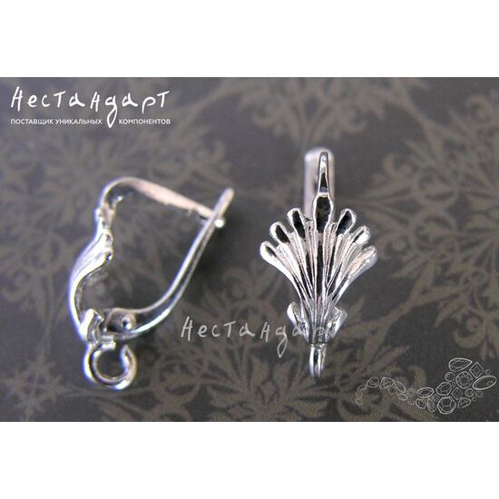 Швензы Sea Shell Sterling Silver 17х8 мм (пара)