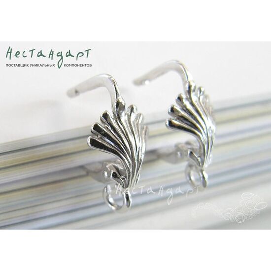 Швензы Sea Shell Sterling Silver 17х8 мм (пара), изображение 4