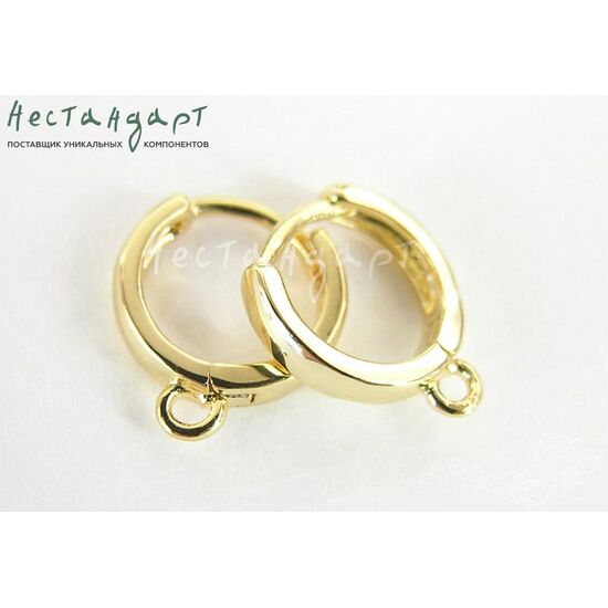Швензы Mini Ring Gold Plated 12х2,5 мм (пара), изображение 2