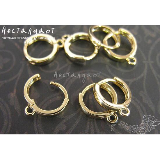 Швензы Mini Ring Gold Plated 12х2,5 мм (пара), изображение 3