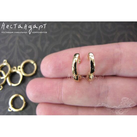 Швензы Mini Ring Gold Plated 12х2,5 мм (пара), изображение 4