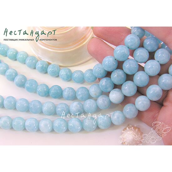 Берилл-аквамарин натуральный 10 мм, изображение 3