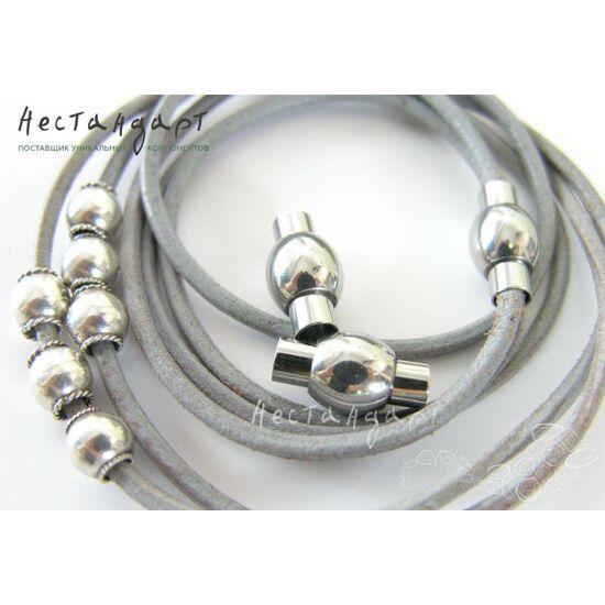 Замок магнитный круглый цвет серебро 16х9 мм, изображение 2