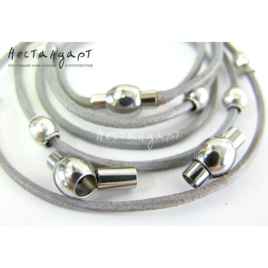 Замок магнитный круглый цвет серебро 16х9 мм, изображение 3