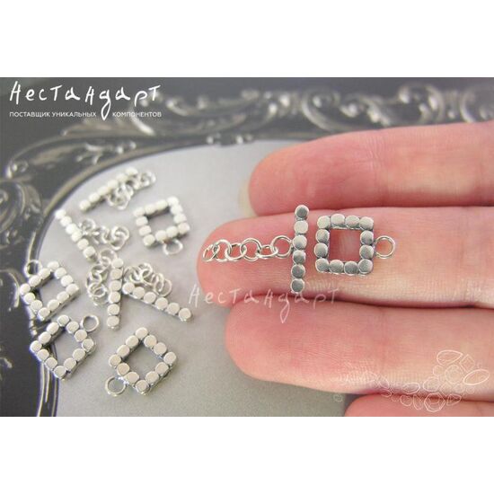 Замок-тогл Pop-Art Sterling Silver 12х10 мм, изображение 2