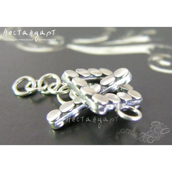 Замок-тогл Pop-Art Sterling Silver 12х10 мм, изображение 3