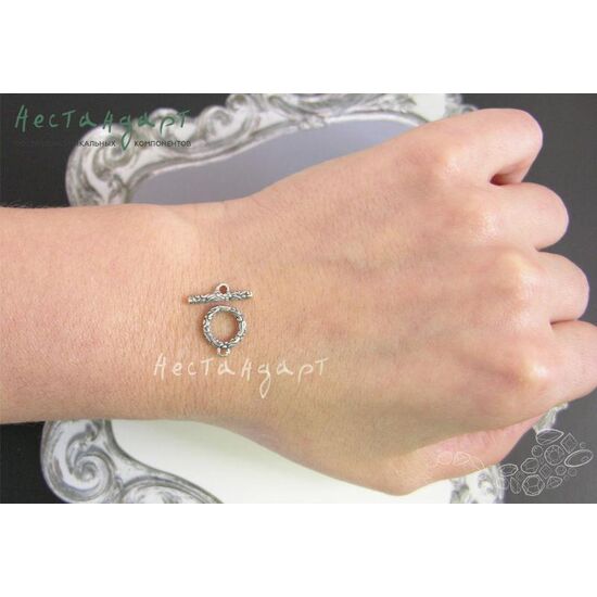 Замок-тогл Antique Sterling Silver 12 мм, изображение 2