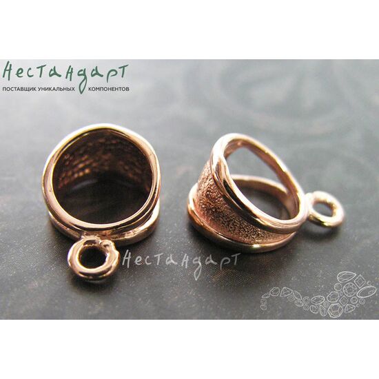 Бейл-держатель для кулона Stylish Rose Gold Plated 13х10 мм, изображение 2