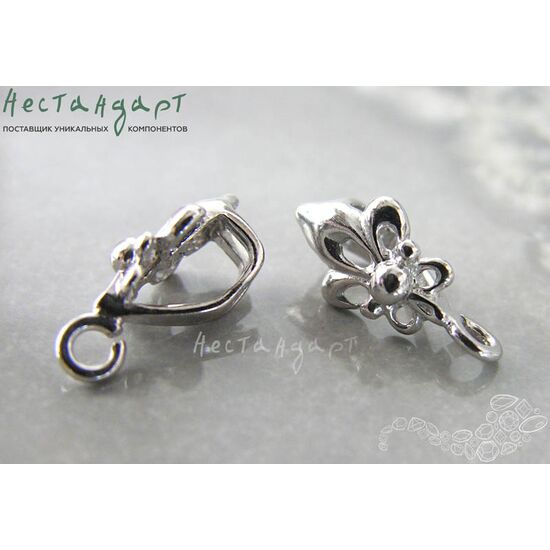 Бейл-держатель для кулона Royal Lily Sterling Silver Rhodium Plated 16х7 мм, изображение 3