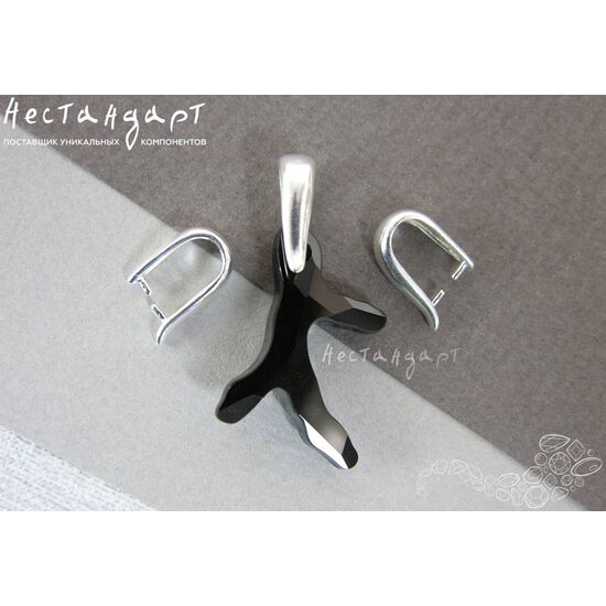 Зажимной бейл Clamp Bright Silver Plated 14x9 мм