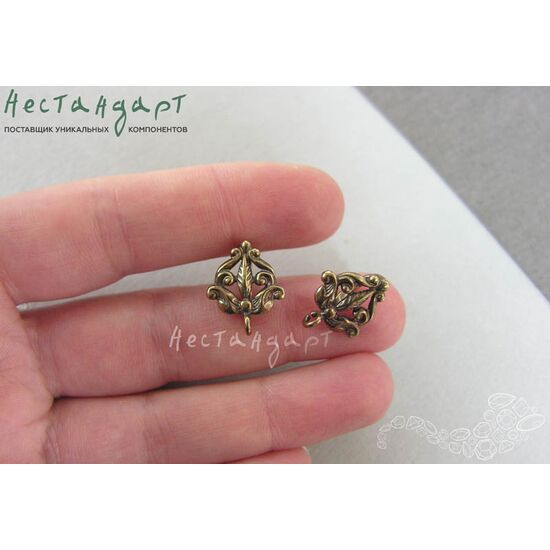 Бейл-держатель для кулона Lily Patina Bronze 17х14 мм, изображение 2