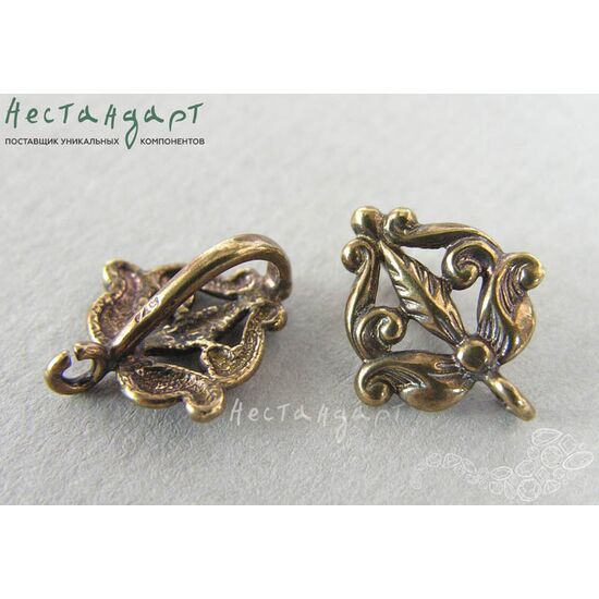 Бейл-держатель для кулона Lily Patina Bronze 17х14 мм, изображение 3