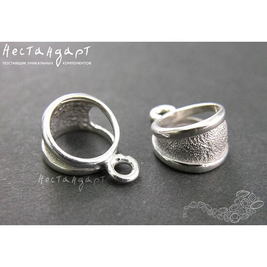 Бейл-держатель для кулона Stylish Sterling Silver 13х10 мм, изображение 3