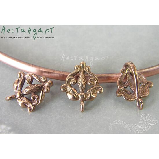 Бейл-держатель для кулона Lily Patina Copper 17х14 мм, изображение 2