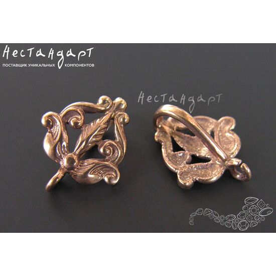 Бейл-держатель для кулона Lily Patina Copper 17х14 мм, изображение 3