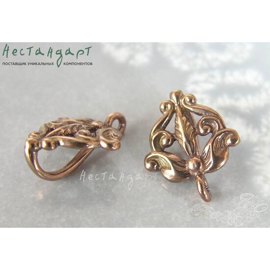 Бейл-держатель для кулона Lily Patina Copper 17х14 мм, изображение 4