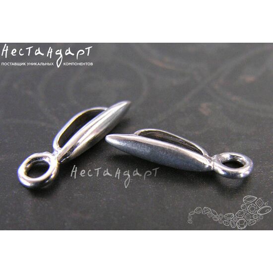 Бейл-держатель для кулона Cane Rhodium Plating 15х2,5 мм, изображение 2
