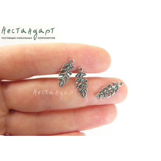 Подвеска Tropical Sheet Sterling Silver 16х6 мм, изображение 3