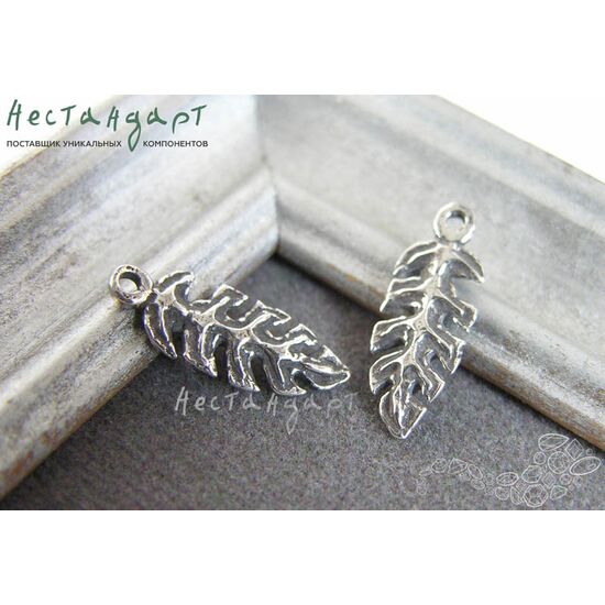 Подвеска Tropical Sheet Sterling Silver 16х6 мм, изображение 4