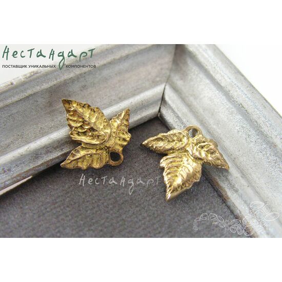 Подвеска Trefoil латунь 15,5х14,5 мм, изображение 4