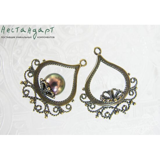 Подвеска Aelita Patina Bronze 27х23 мм