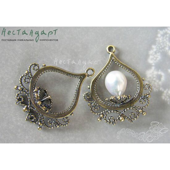 Подвеска Aelita Patina Bronze 27х23 мм, изображение 2